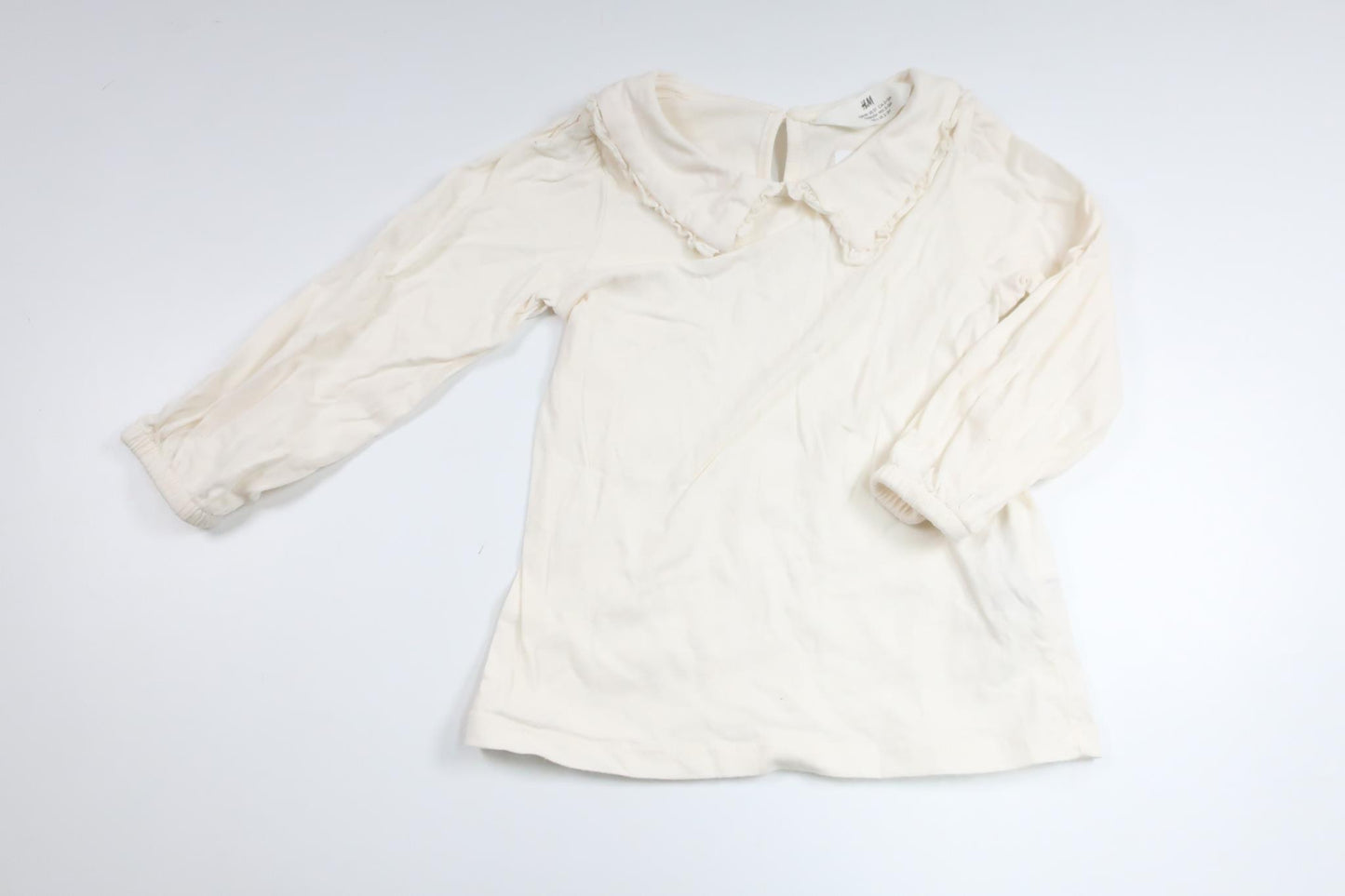 Sweater with collar from H&M - Size 92/98 - Off-white