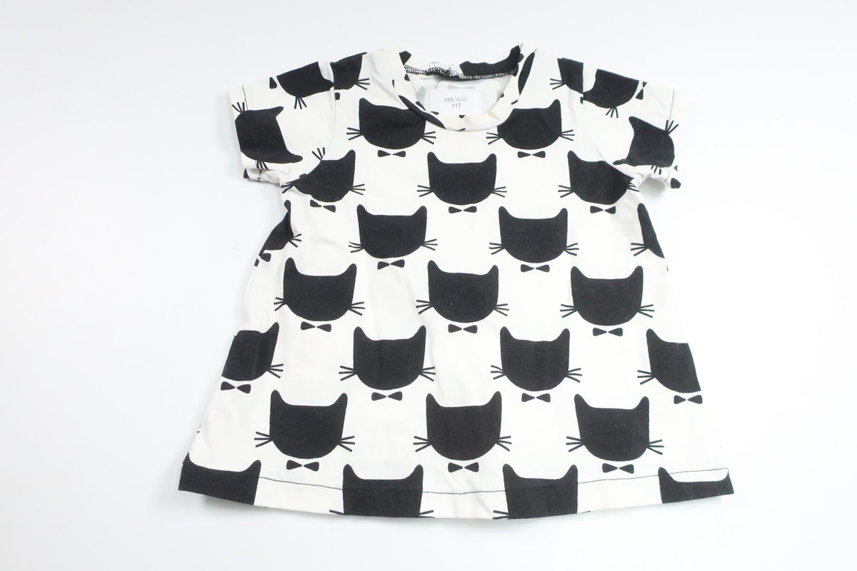 Dress with cats from Hemsytt - Size 68 - White