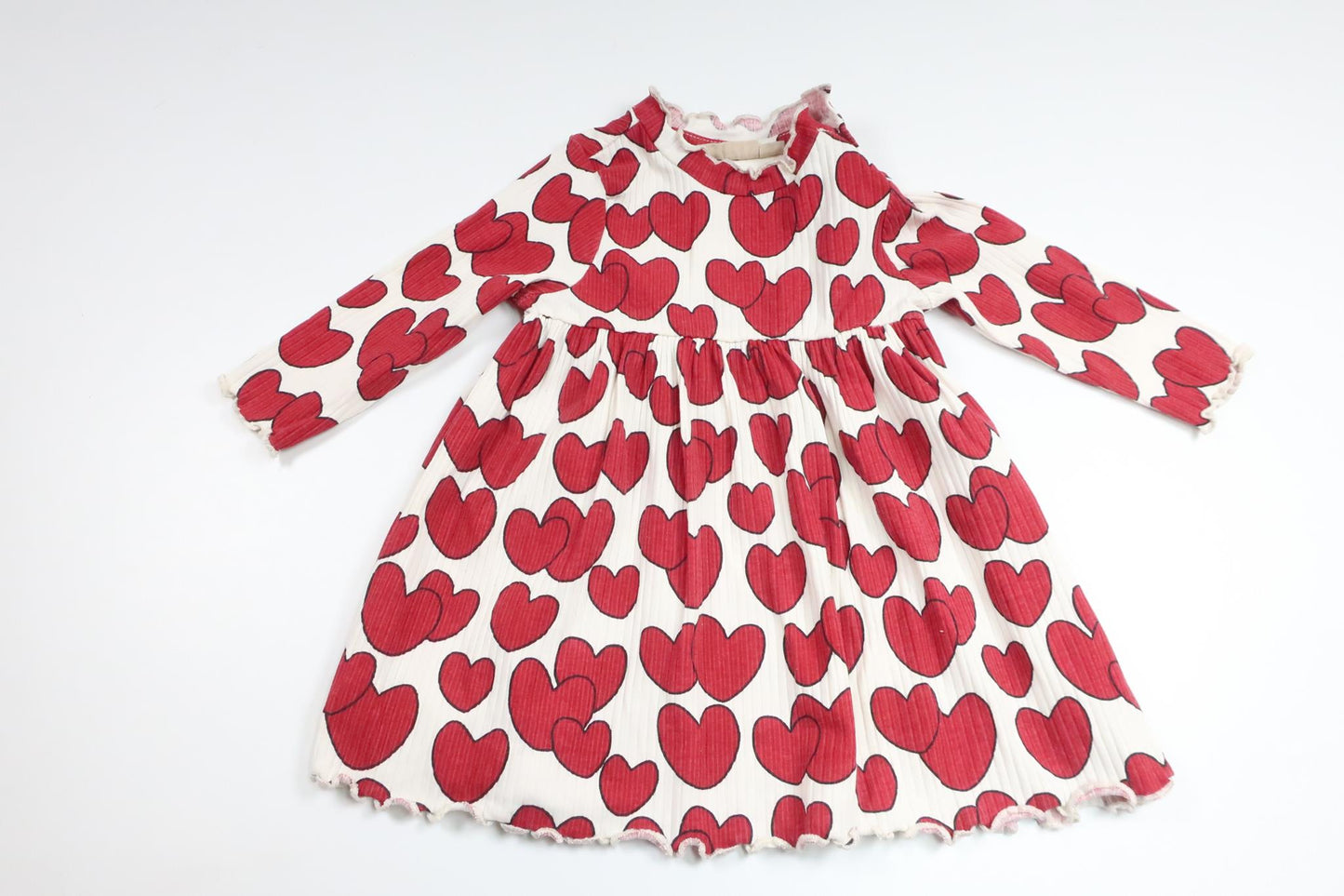 Dress with hearts from Sweetie - Size 74 - Off-white