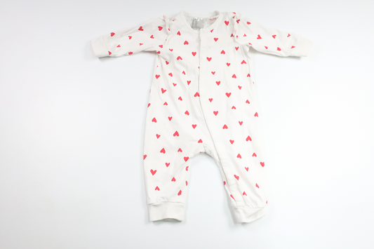 Pyjamas with hearts from H&M - Size 62 - White
