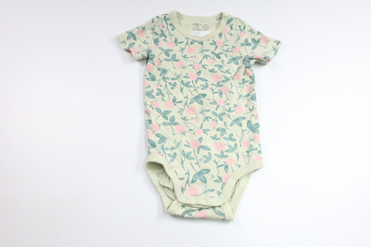 Floral bodysuit from Lindex - Size 68 - Green