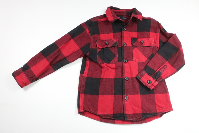 Thick checked shirt from Next - Size 128 - Red