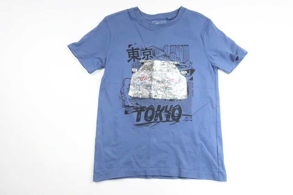 Sweater with reversible sequins from Next - Size 122 - Blue