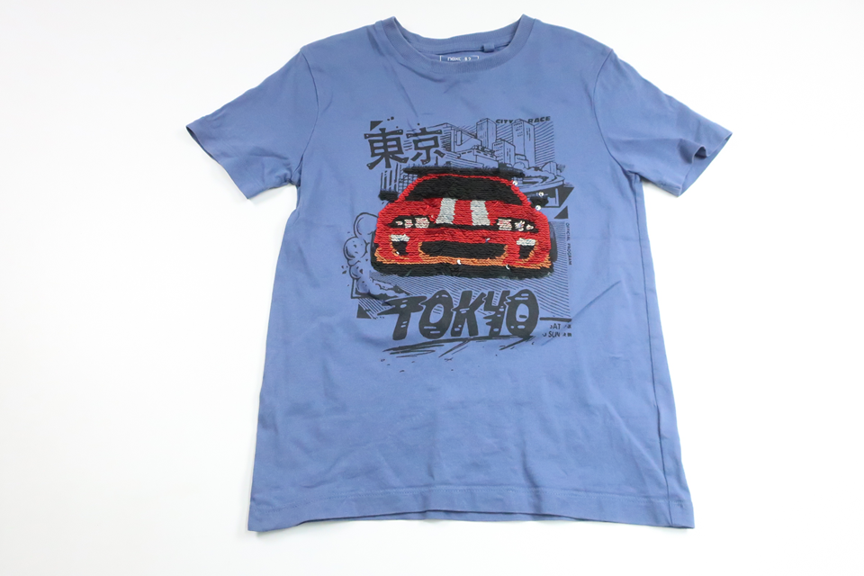 Sweater with reversible sequins from Next - Size 122 - Blue