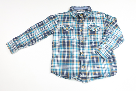 Checked shirt from Lindex - Size 104 - Blue