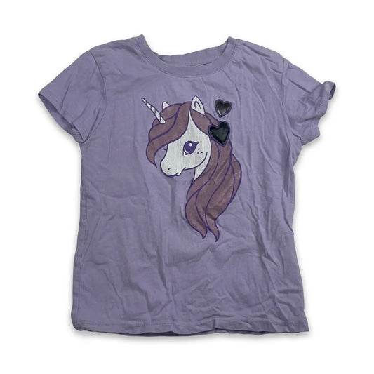 Mönstrad t-shirt från H&M - Storlek 110/116 - Lila