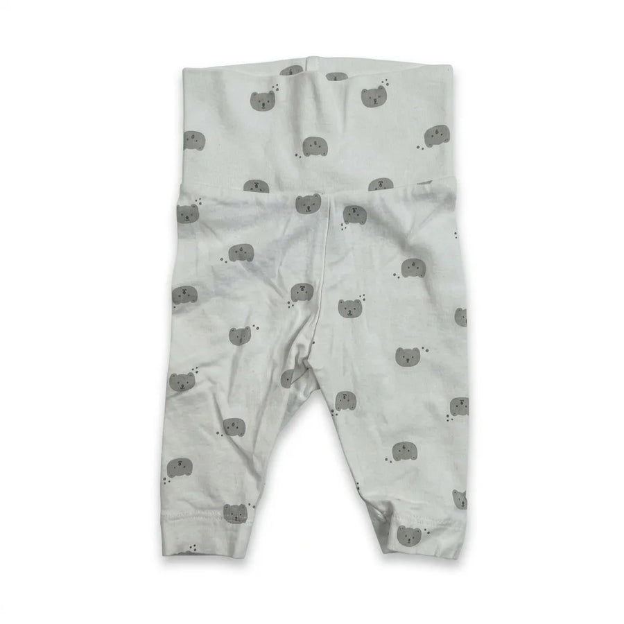 Djurmönstrade leggings från H&M - Storlek 50/56 - Vit