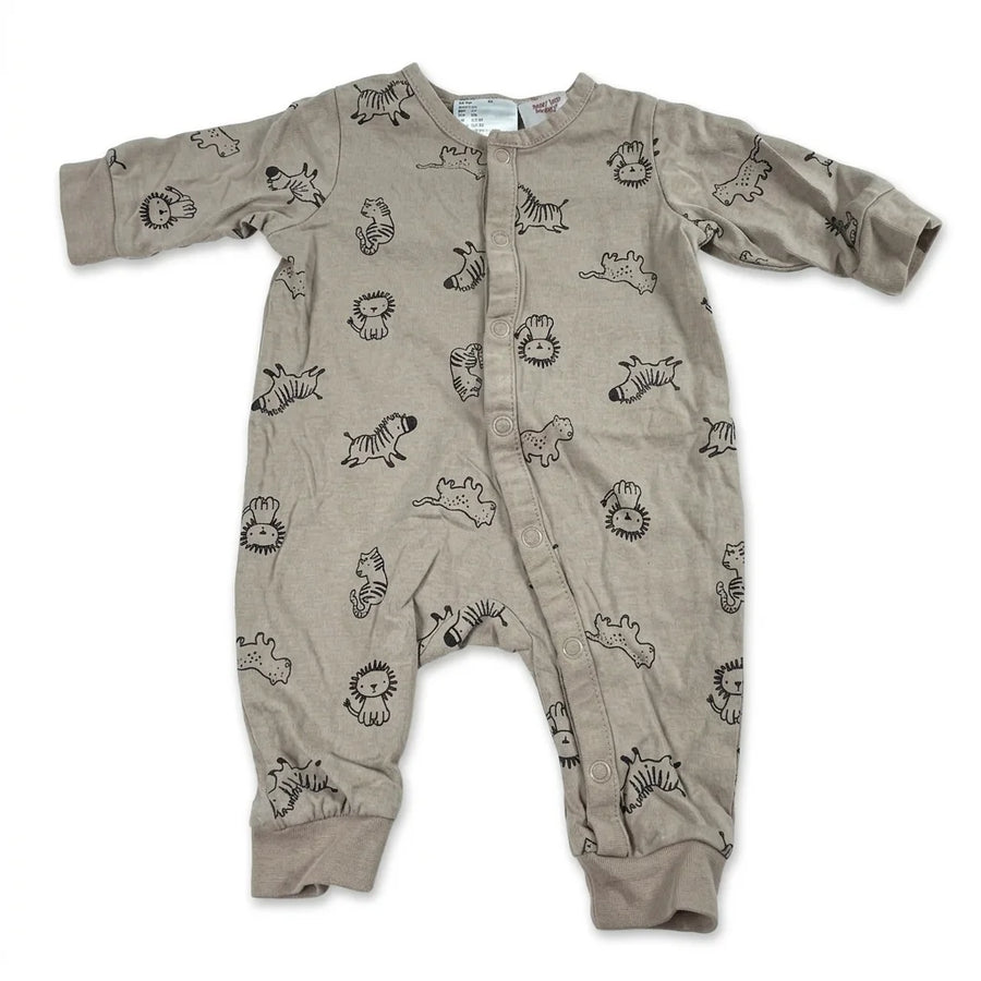 Djurmönstrad pyjamas från H&M - Storlek 56 - Beige