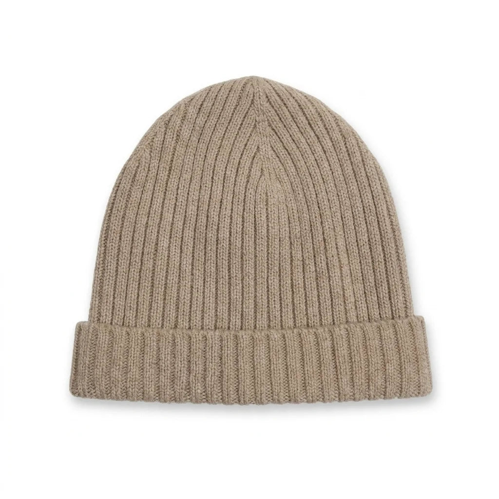 Mössa i 100% ull från H&M - Storlek 86/92 - Beige