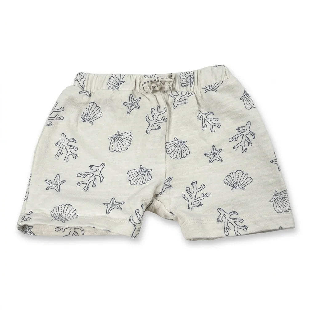 Mönstrade shorts från C&A - Storlek 62 - Vit