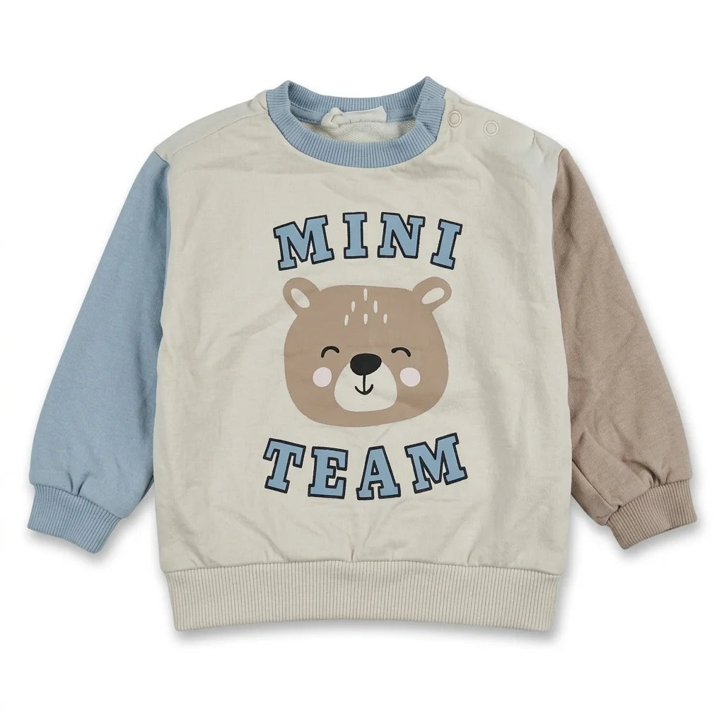Mönstrad sweatshirt från Kappahl - Storlek 56/62 - Beige