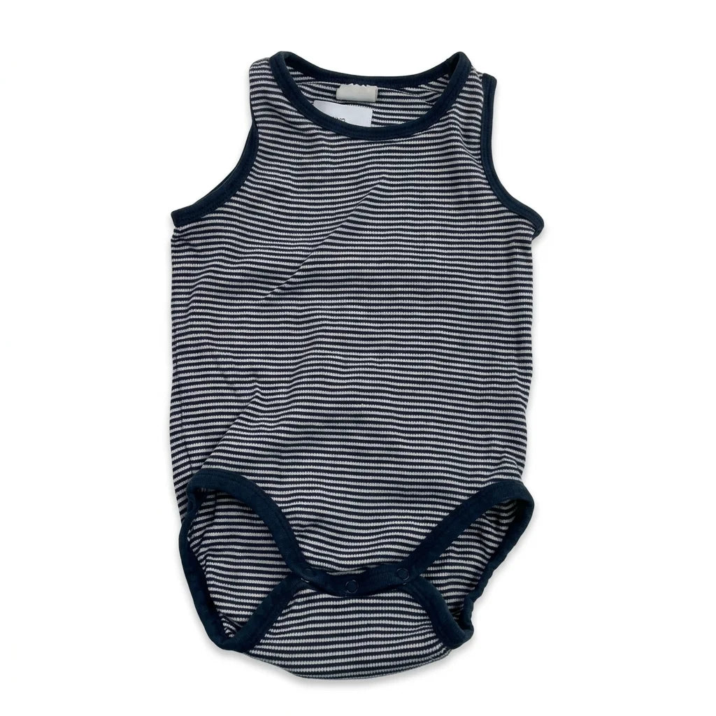 Randig body från H&M - Storlek 74 - Marinblå