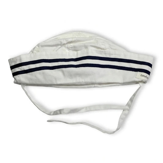 Randig solhatt från Newbie - Storlek 48/50 - Vit