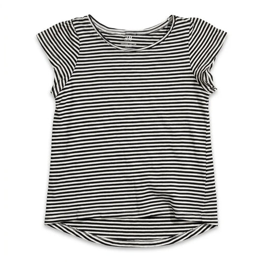 Randig t-shirt från H&M - Storlek 122/128 - Vit