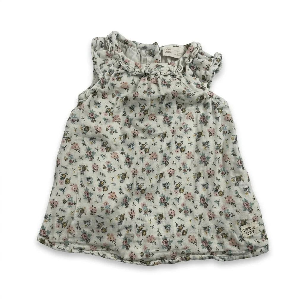 Blommig klänning från Lindex - Storlek 68 - Vit