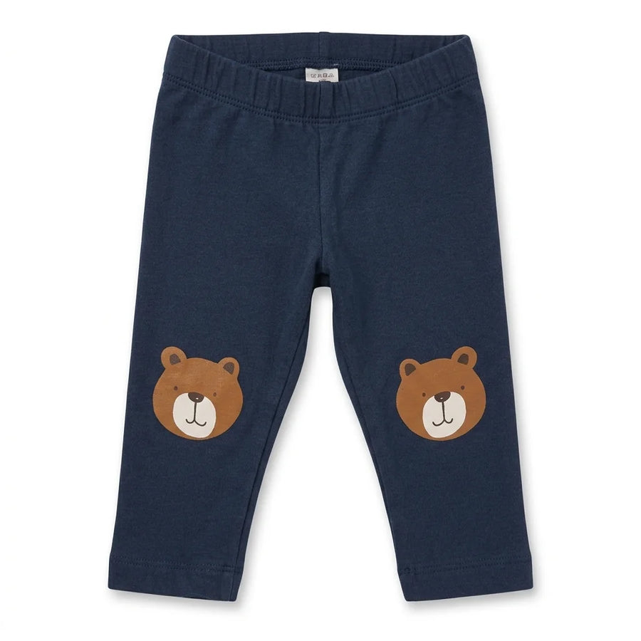 Mönstrade leggings från Lindex - Storlek 62 - Marinblå
