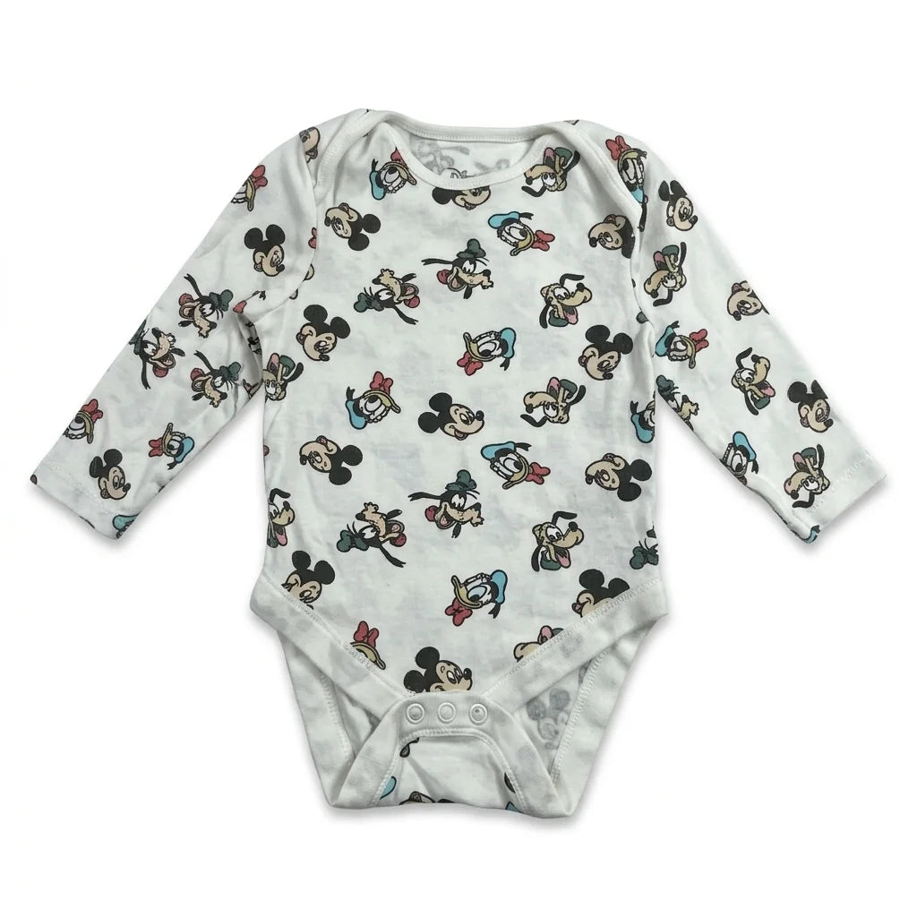 Mönstrad body från Disney baby at PRIMARK - Storlek 68 - Vit