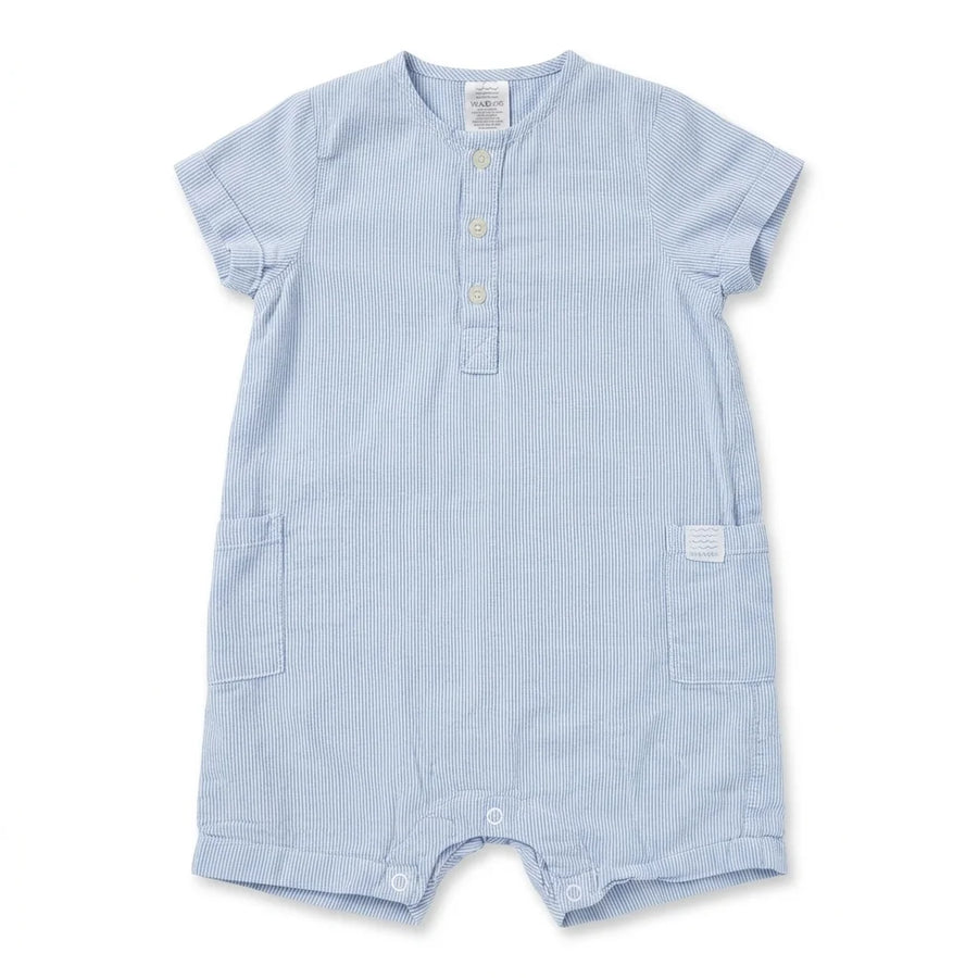 Randig onesie från Lindex - Storlek 62 - Blå