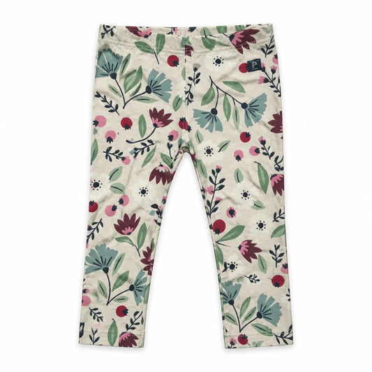 Blommiga leggings från Polarn o. Pyret - Storlek 86 - Benvit