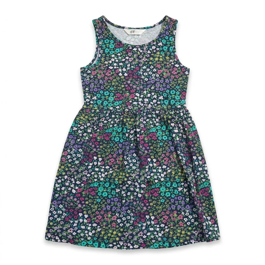 Floral dress from H&M - Size 110/116 - Navy blue