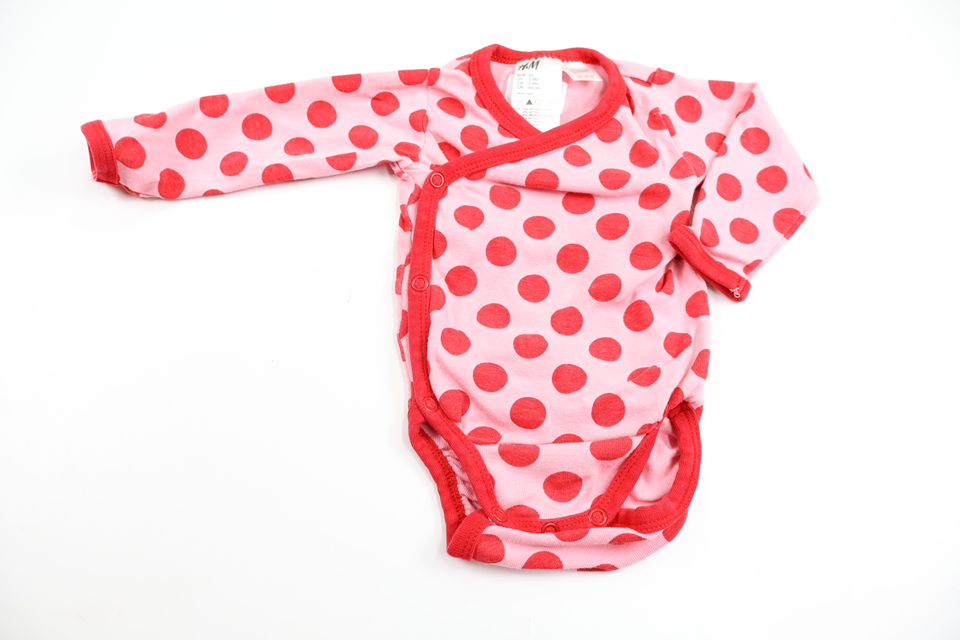 Polka dot wrap-around body from H&M - Size 62 - Pink
