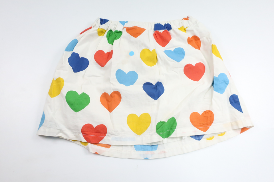Mini Rodini skirt with hearts - Size 104/110 - White
