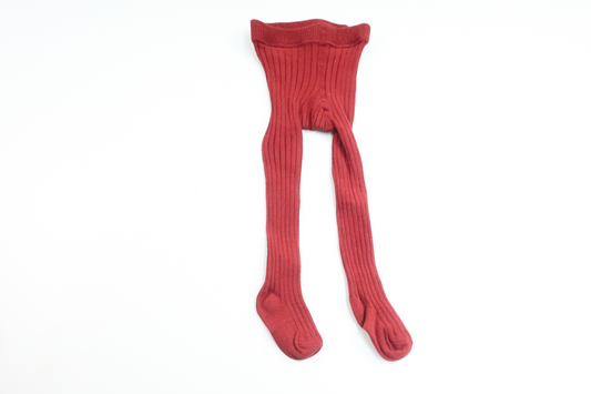 Ribbed tights from H&M - Size 68 - Burgundy