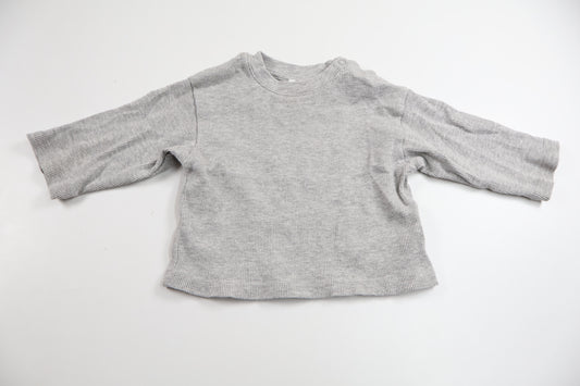 Ribbad tröja från H&M - Storlek 68 - Grå