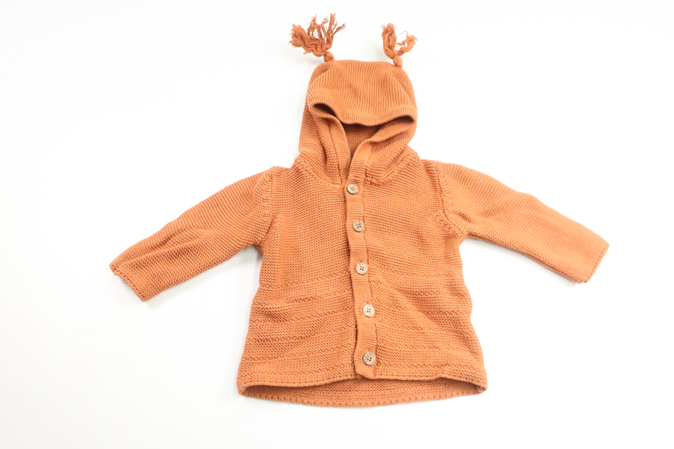 Knitted fleece jacket from Polarn o. Pyret - Size 62 - Brown