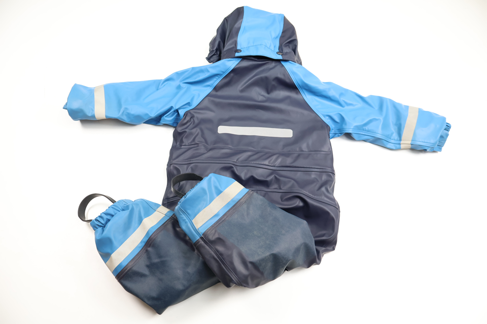 Fleece-lined rain overall from Didriksons - Size 80 - Navy