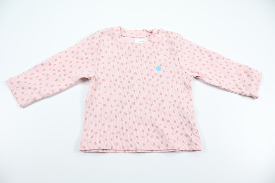 Ribbed top from ICA I Love Eco - Size 74 - Pink