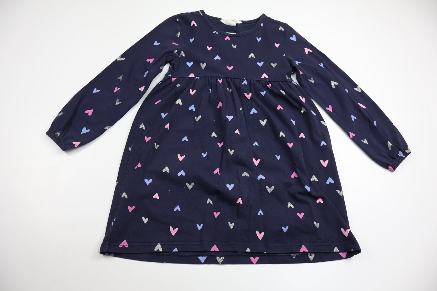Klänning med hjärtan från H&M - Storlek 110 - Marinblå