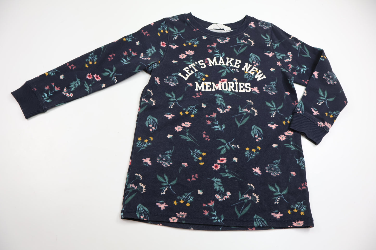 Sweatshirtklänning från H&M - Storlek 110/116 - Marinblå