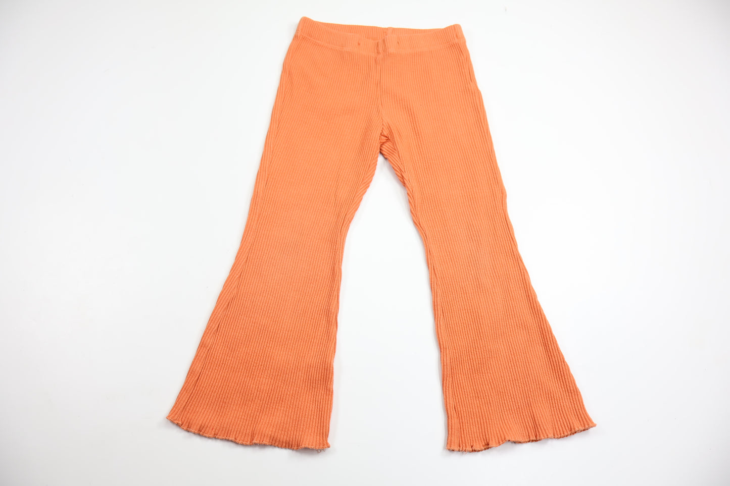 Ribbad utsvängda byxor från Lindex - Storlek 110 - Orange