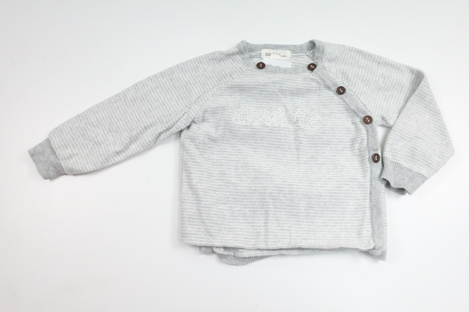 Knitted sweater from Newbie - Size 74 - Grey