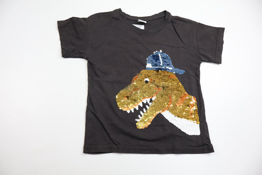 T-shirt med vändbara paljetter från Lindex - Storlek 104 - Grå