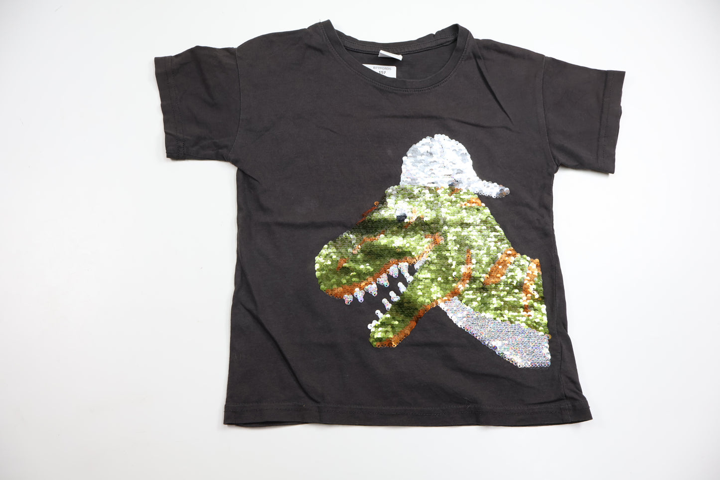 T-shirt med vändbara paljetter från Lindex - Storlek 104 - Grå