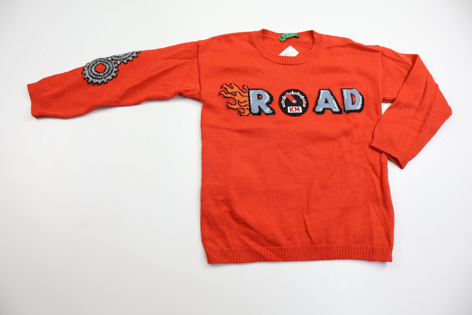 Stickad tröja från United Colors of Benetton - Storlek 98/104 - Orange
