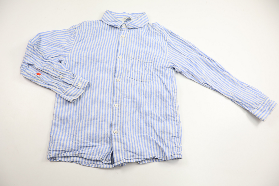 Skjorta i linnemix från H&M - Storlek 122 - Blå