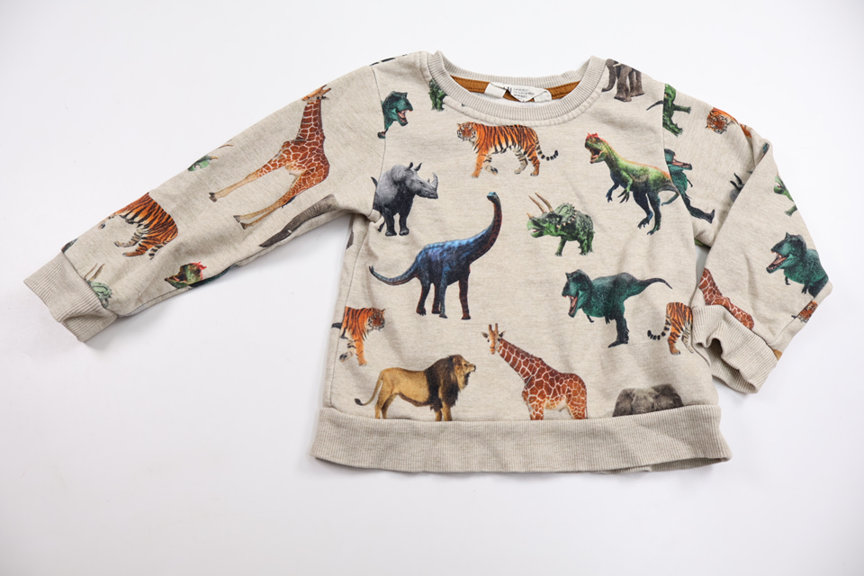 Sweatshirt med djur från H&M - Storlek 92 - Beige