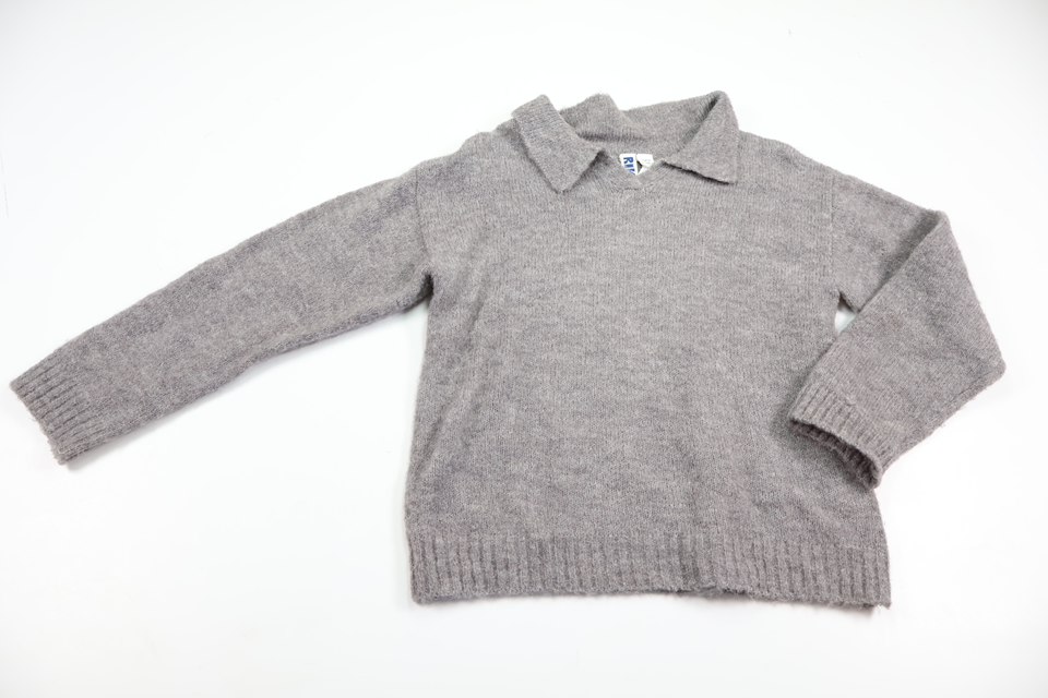 Knitted wool blend jumper from Rikiki - Size 110/116 - Grey