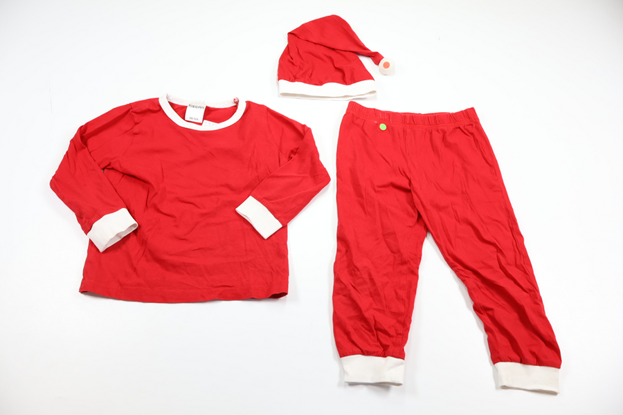 Santa Claus costume with hood from Kappahl - Size 98/104 - Red