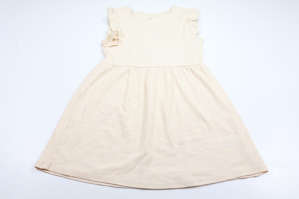 Ribbed dress from H&M - Size 122/128 - Beige