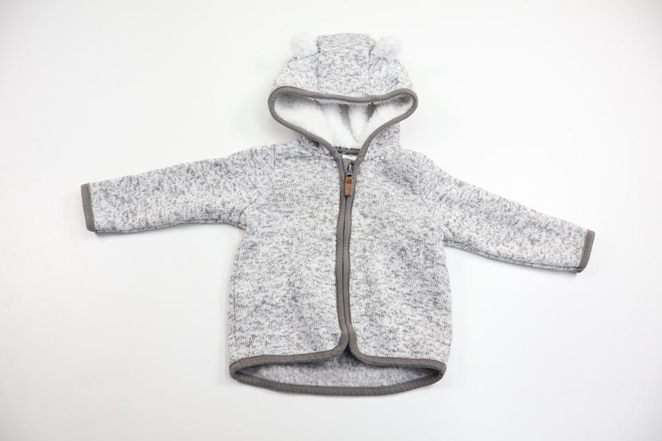 Munkjacka i fleece från H&M - Storlek 68 - Grå