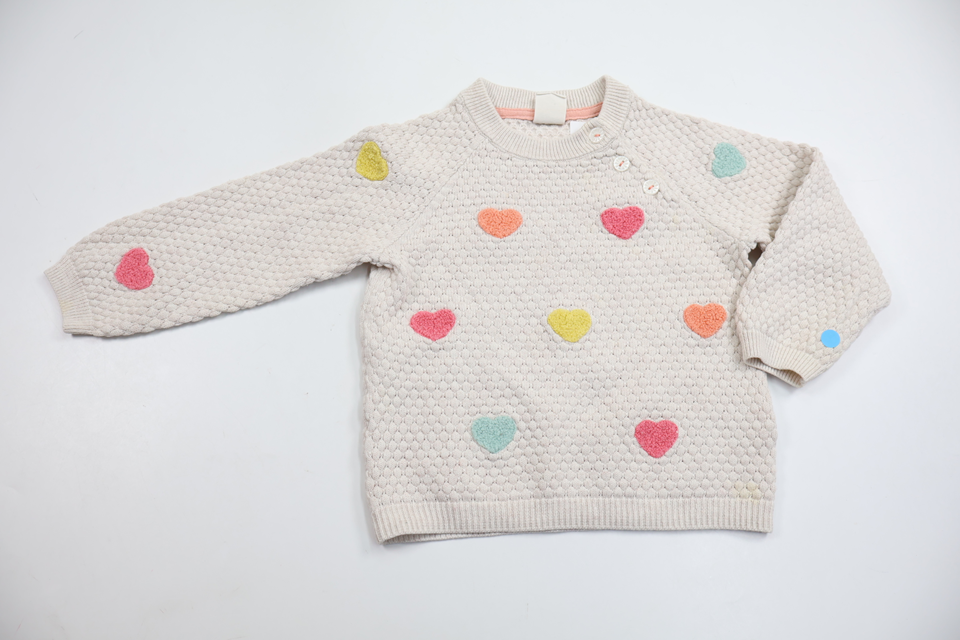 Stickad tröja från H&M - Storlek 80 - Benvit