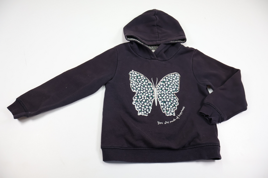 H&M Reversible Sequin Hoodie - Size 122 - Navy Blue