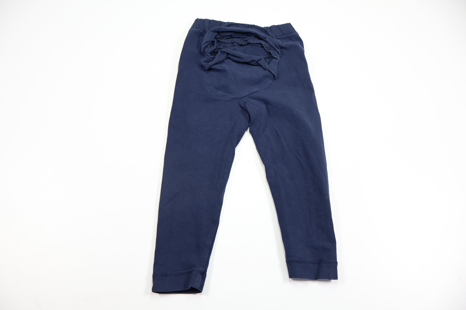 Trousers with ruffles from Petite Mini - Size 80 - Navy blue