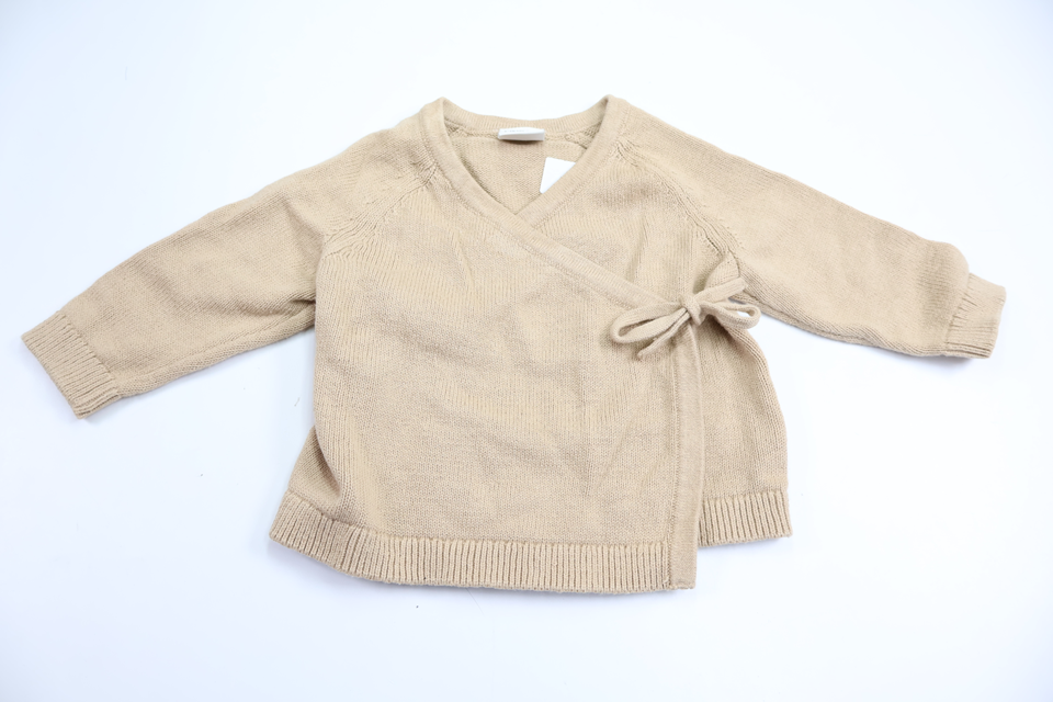 Knitted wrap sweater from Lindex - Size 56 - Beige