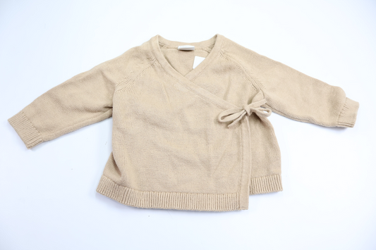 Knitted wrap sweater from Lindex - Size 56 - Beige