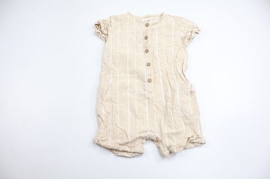Randig jumpsuit från Newbie - Storlek 74 - Beige